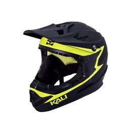 Велошлем KALI Full Face DOWNHILL/BMX ZOKA Mat Blk/Fluo Ylw, 6 отверстий, детский, подростковый, черно-желтый , Вариант УТ-00149046: Размер: 52-53 см, изображение  - НаВелосипеде.рф
