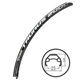 Обод велосипедный 29" Weinmann, 700CX42CX36H, анодированный, пистонированный, дисковый тормоз, черный, Taurus 2000 disc, изображение  - НаВелосипеде.рф