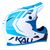 Шлем KALI Full Face DH/BMX KALI Zoka YOUTH, 6 отверстий, Mat Wht/Blu/Nvy (белый-синий-голубой), ABS, 02-10620142, Вариант УТ-00188867: Размер: Y/M (Обхват головы: 50-51 см), изображение 2 - НаВелосипеде.рф