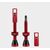 Ниппель для бескамерных покрышек Peaty's Chris King Tubeless Valves, 42mm, 2 штуки, Red, PTV42-RED-12, изображение  - НаВелосипеде.рф