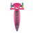 Самокат Globber JUNIOR FOLDABLE LIGHTS, складной, трехколесный, детский, светящиеся колеса, розовый, изображение 4 - НаВелосипеде.рф