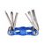 Мультитул VXM VX-9833, складной, 6 предметов, шестигранники, отвертки, алюминиевый держатель, синий, УТ00019541, изображение  - НаВелосипеде.рф