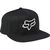 Бейсболка велосипедная Fox Top Coat Snapback Hat, Black, 2021, 27082-001-OS, Вариант УТ-00265604: Размер: one size, изображение  - НаВелосипеде.рф