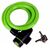 Замок велосипедный Vinca Sport, тросовый, на ключ, 12 х 1200 мм, индивидуальная упаковка JINQIU, зеленый, VS 566 green, изображение 3 - НаВелосипеде.рф