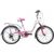 Подростковый велосипед NOVATRACK BUTTERFLY 6 sp 20" 2019, 20SH6V.BUTTERFLY.PN9, Вариант УТ-00285552: Возраст: 7-9 лет (Рост: до 130 см), Цвет: белый-розовый, изображение  - НаВелосипеде.рф