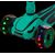 Самокат-кикборд Novatrack Rainbow Car Pro, 120/80 мм, зеленый, 120CP.RAINBOW.GN20, 2020, изображение 5 - НаВелосипеде.рф