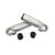 Рога велосипедные TRANZ X JD-894C, гидроформованный алюминий 6061, длина 100 мм, вес 136 г, серебристые, JD-894C, изображение 2 - НаВелосипеде.рф