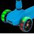 Самокат Novatrack RainBow, 120*80 мм, складной, голубой, 120C.RAINBOW.BL20, изображение 5 - НаВелосипеде.рф
