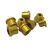 Набор бонок A2Z, 8шт (бонки 4 штуки, болта 4 штуки), алюминий 7075-T6, золотистый, CB-4-6, изображение  - НаВелосипеде.рф