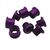 Набор бонок A2Z, 8шт (бонки 4 штуки, болта 4 штуки), алюминий 7075-T6, фиолетовый, CB-4-10, изображение  - НаВелосипеде.рф