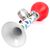 Клаксон Vinca Sport Vintage "разноцветные кружки", металлический, с красной грушей, HR-278 balls, изображение  - НаВелосипеде.рф