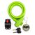 Замок велосипедный Vinca Sport, детский, c брелком, 12*1200 мм, зеленый, тросик, VS 561 Military, изображение 2 - НаВелосипеде.рф
