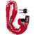 Велозамок Vinca Sport цепь 6*1000мм, красная оплетка, полиэтилен, в инд.уп. VS 101.759 red polybag, изображение 2 - НаВелосипеде.рф