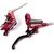 Тормоз Hope Tech 3 V4 Front - No Rotor - Red - BRAIDED -L/H (комплект), T3V4RBFL, изображение  - НаВелосипеде.рф